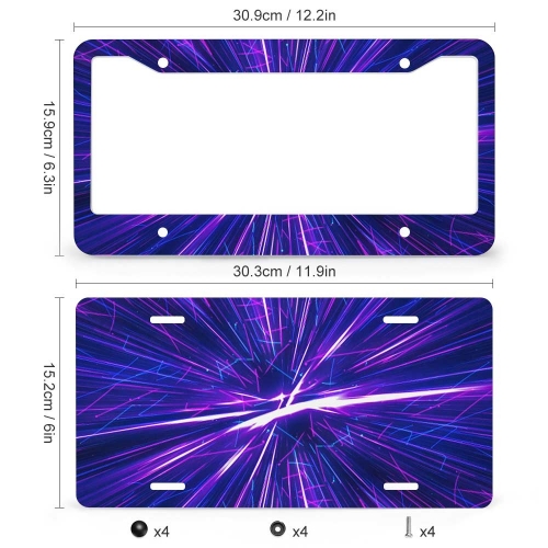 License Plate (4 Round Holes)