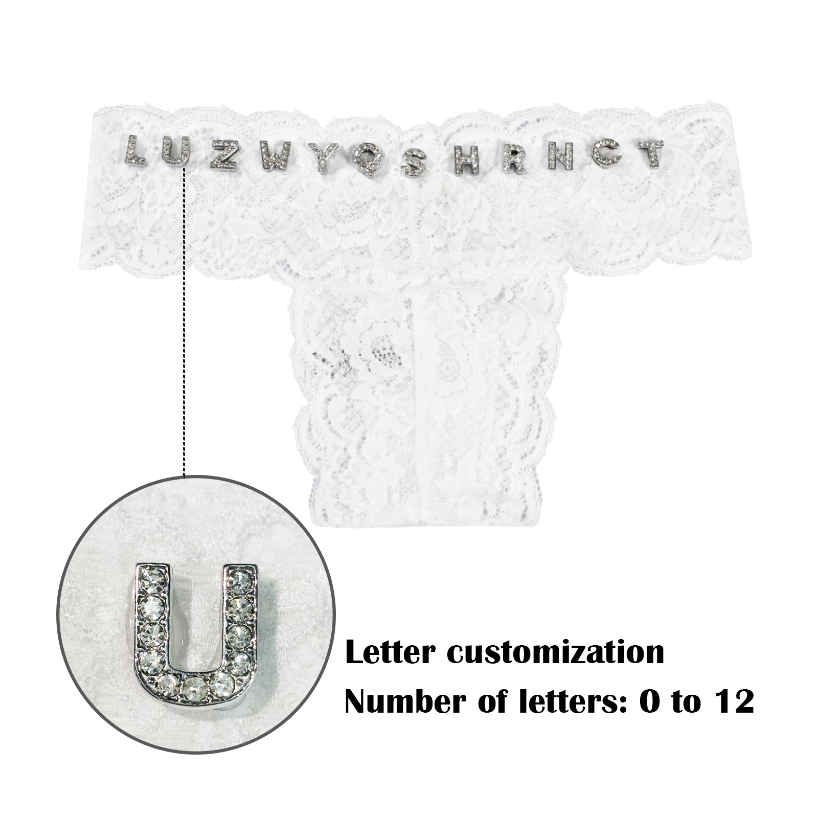 Custom Letter Lace Thong (Back Customizing)