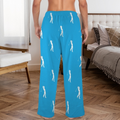Men's Coral Fleece Pajama Trousers (Model L76)
