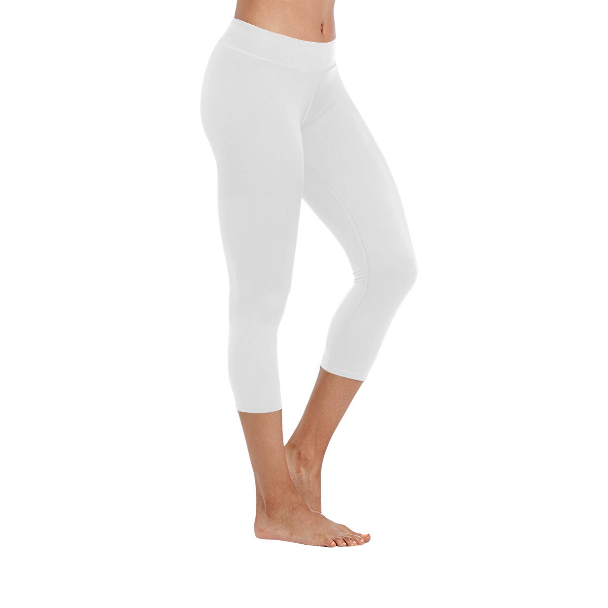 Women's Low Rise Capri Leggings (Invisible Stitch) (Model L08)