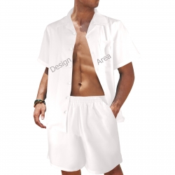 Men's Shirt and Shorts Outfit with Pocket (Set 26)