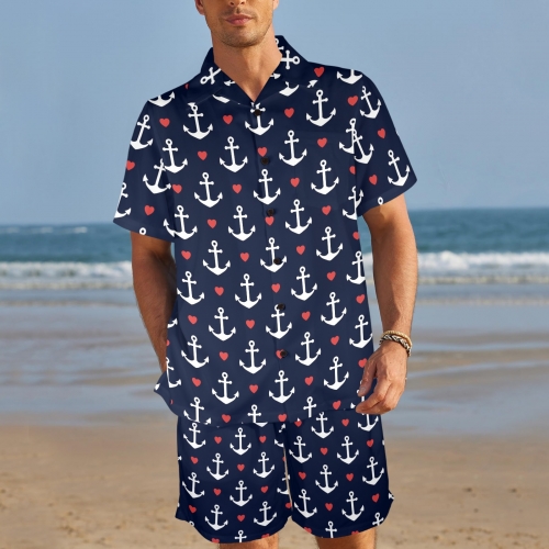 Men's Shirt and Shorts Outfit with Pocket (Set 26)