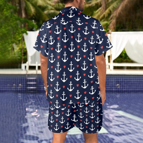 Men's Shirt and Shorts Outfit with Pocket (Set 26)