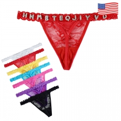 Custom Letter Heart Lace G-String (Back Customizing)