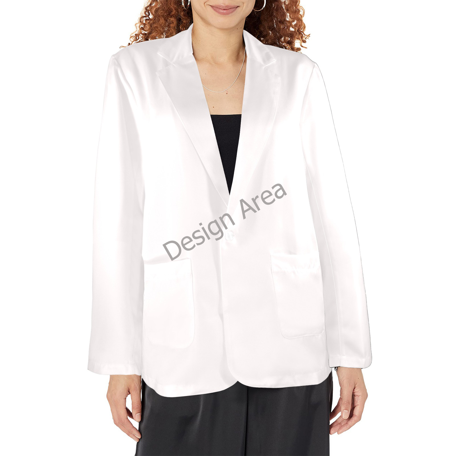 Women's All Over Print Blazer (Model H64)