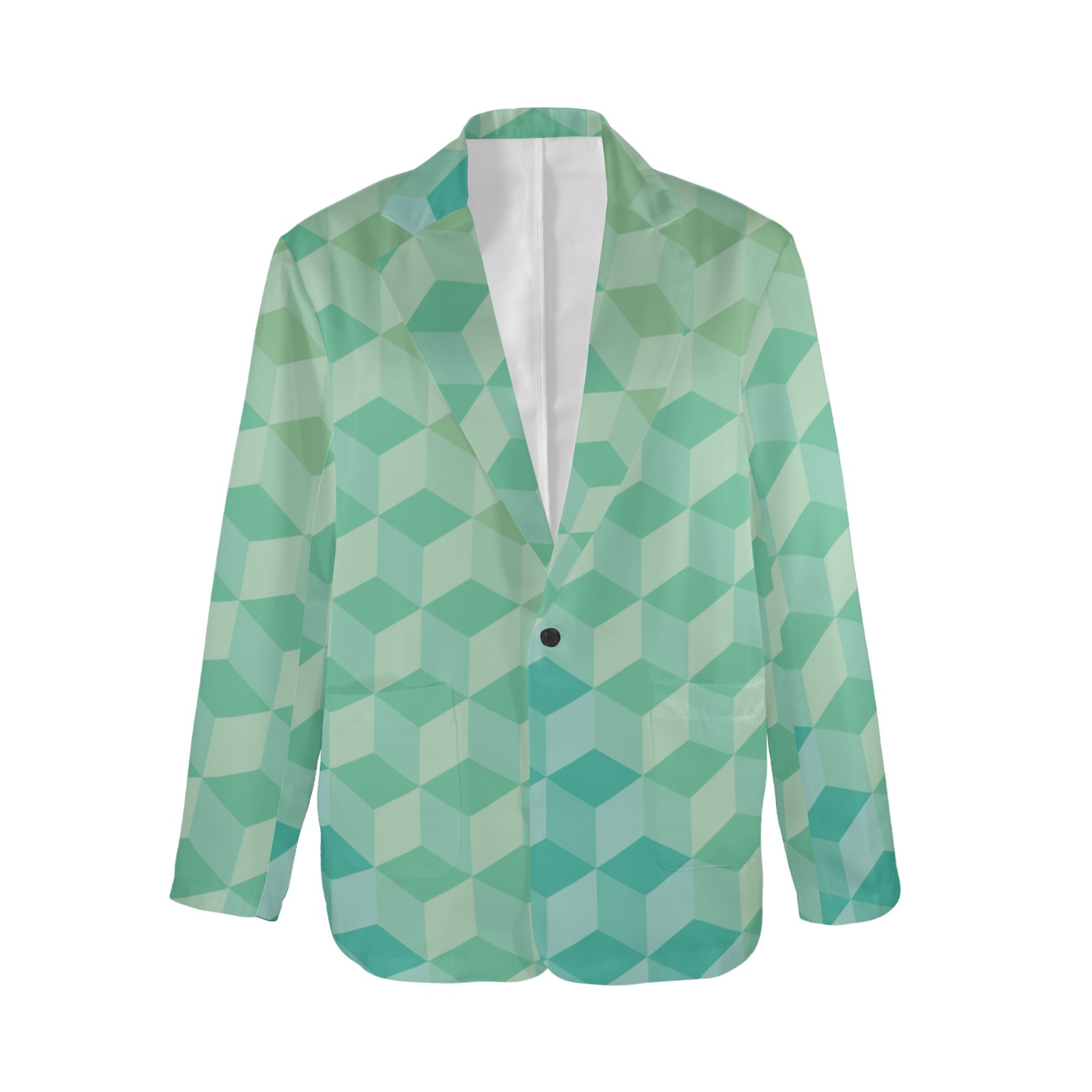 Women's All Over Print Blazer (Model H64)