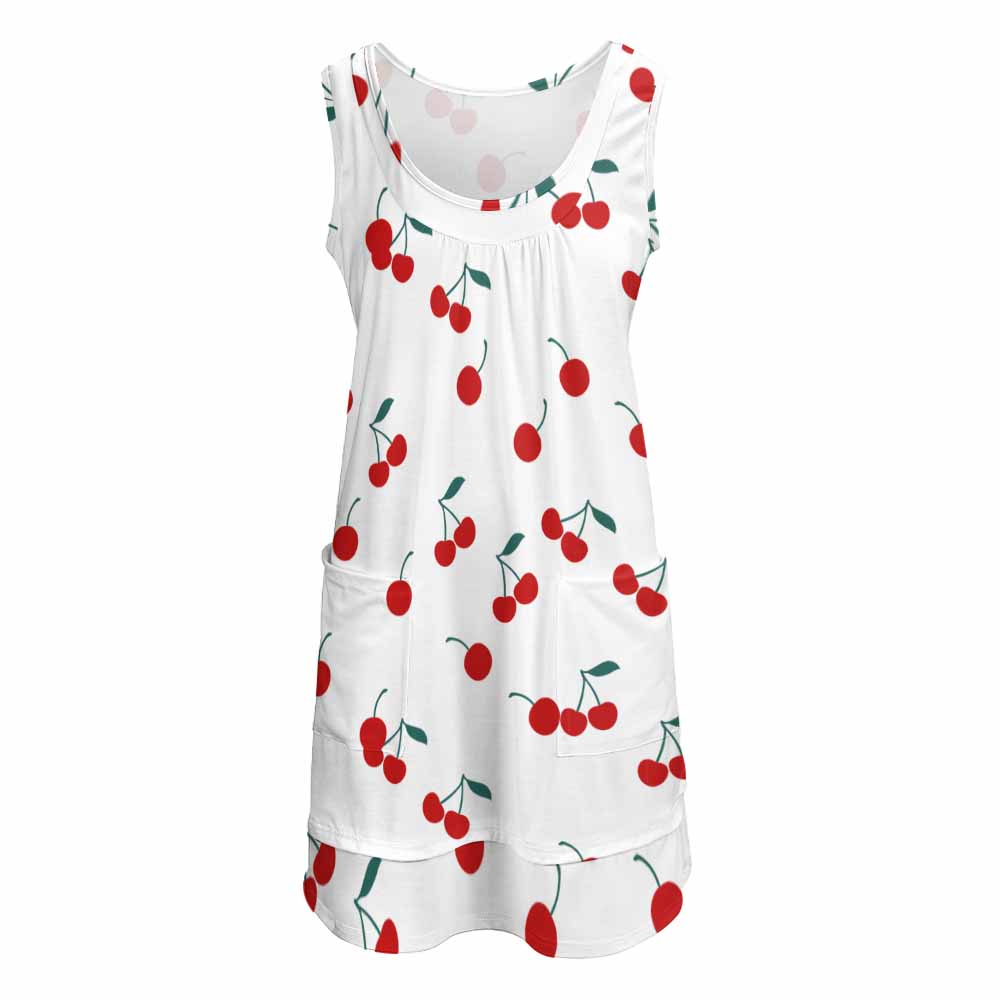 Sleeveless U-Neck Dress