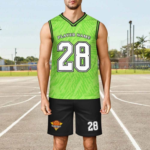 Sleeveless Basketball Jersey Suit