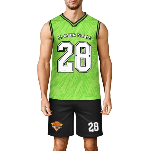 Sleeveless Basketball Jersey Suit