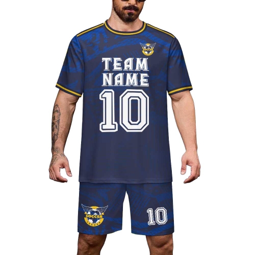 Round Collar Soccer Jersey Suit