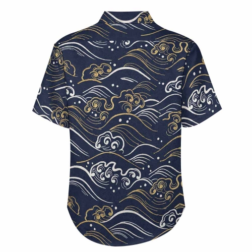 Men's Mock Linen Short Sleeve Shirt (B339)