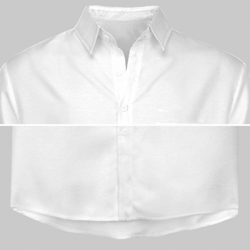Men's Mock Linen Short Sleeve Shirt (B339)