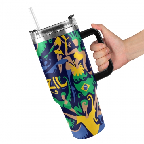 40oz Tumbler with Black Handle