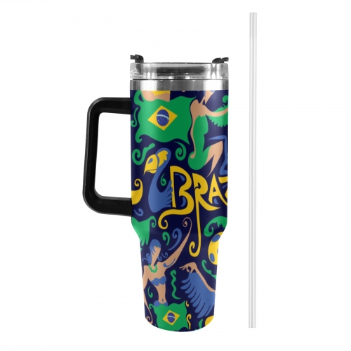 40oz Tumbler with Black Handle