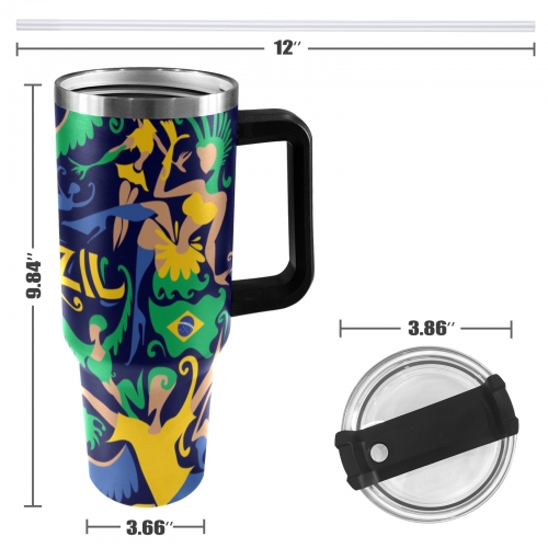 40oz Tumbler with Black Handle