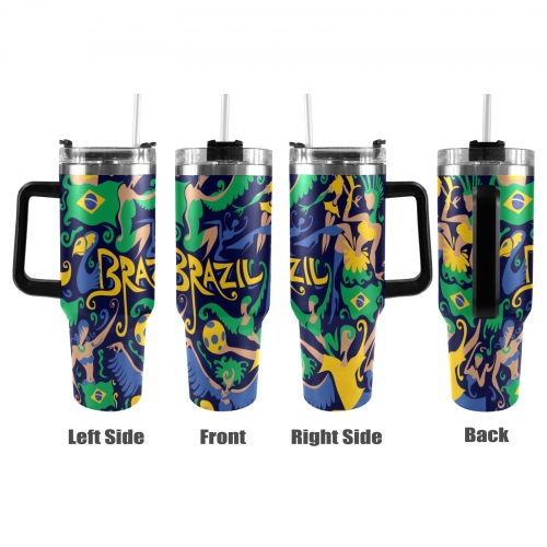 40oz Tumbler with Black Handle
