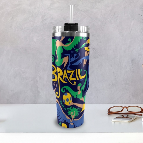 40oz Tumbler with Black Handle