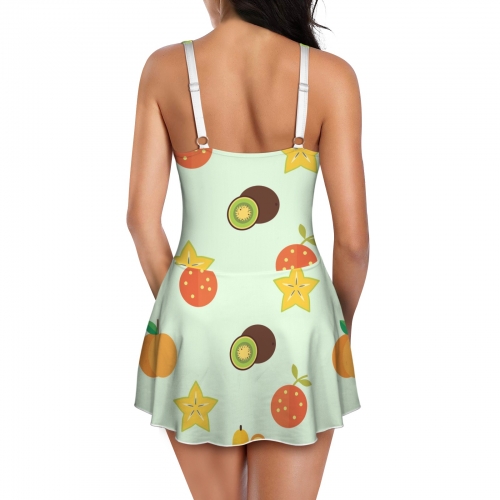 Women's One Piece Skirted Swimsuit (Model S54)