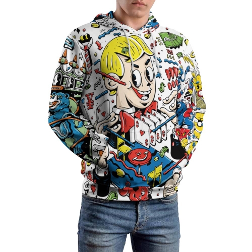 Double-Layer Hood All-Over Print Adult Hoodie
