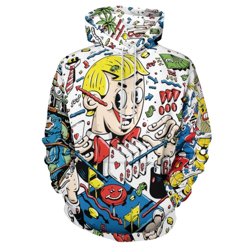 Double-Layer Hood All-Over Print Adult Hoodie