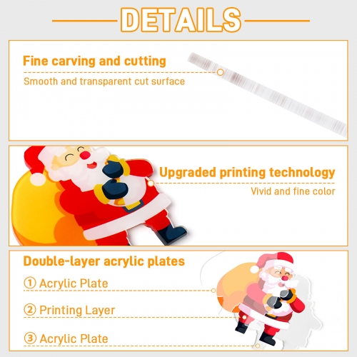 Custom Photo Acrylic Hanger Ornament (Different Printing)(5PCs)