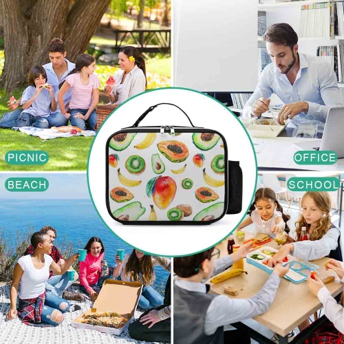 Lunch Bag with Detachable Buckled Handle