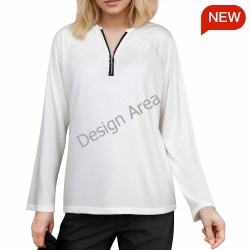 Women's Zip Up Long Sleeve Shirt