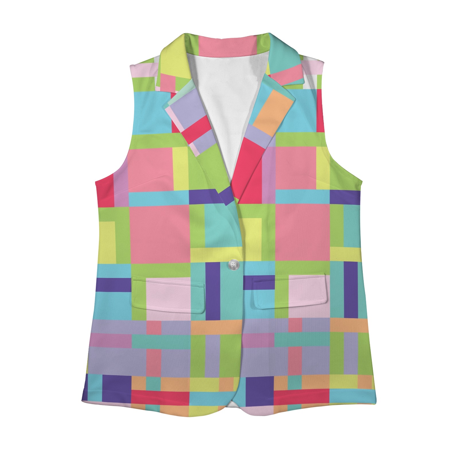 Women's Sleeveless Blazer (Model H71)