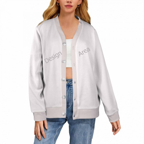 Women's Ribbed Cardigan (Model H73)