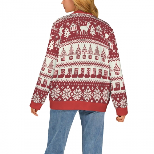 Women's Ribbed Cardigan (Model H73)