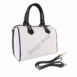 Boston Leather Handbag-Small & Black (Model 1749)