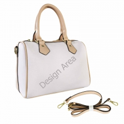 Boston Leather Handbag-Small & Khaki (Model 1749)