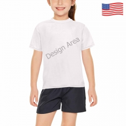 Big Girls' All Over Print Crew Neck T-Shirt (Model T40-2)