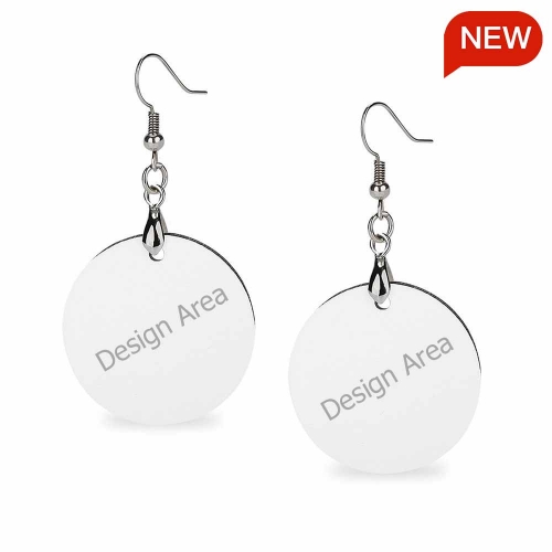 Wooden Earrings Pendant (Circular)