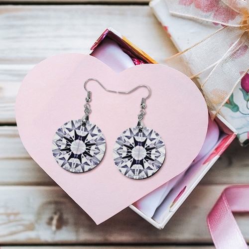 Wooden Earrings Pendant (Circular)