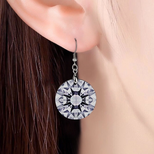 Wooden Earrings Pendant (Circular)
