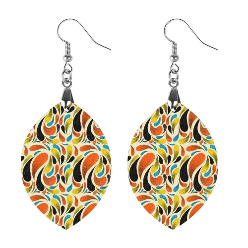 Wooden Earrings Pendant (Apricot Shape)