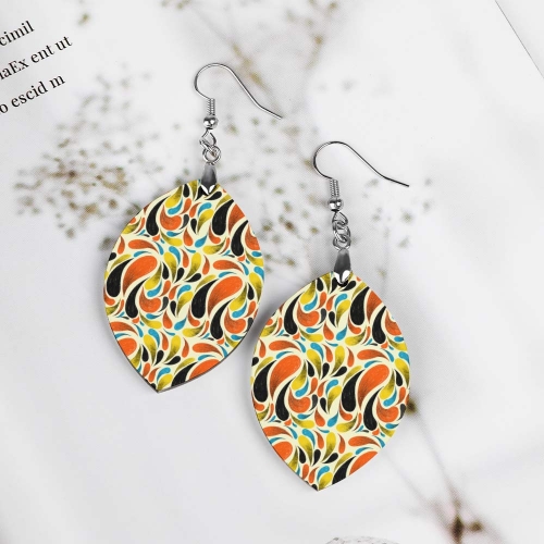 Wooden Earrings Pendant (Apricot Shape)