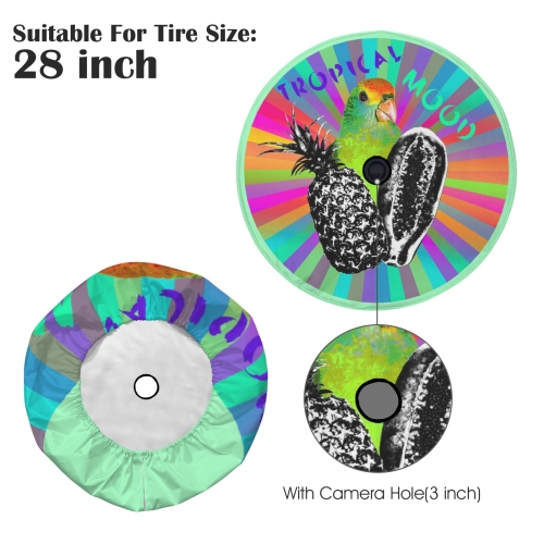 Spare Tire Cover with Backup Camera Hole (28 Inch)