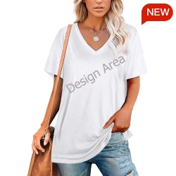 Women's Ice Silk V-Neck T-Shirt