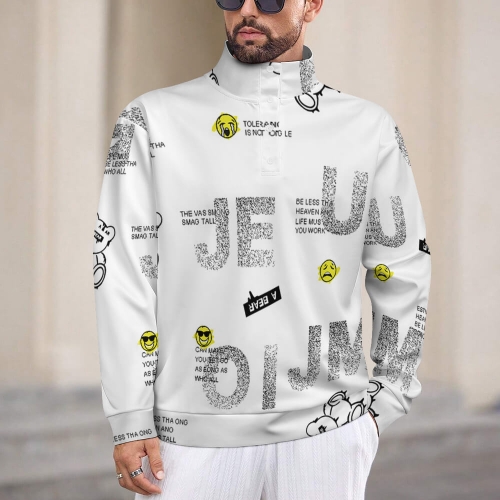 Men's Stand Collar Sweatshirt