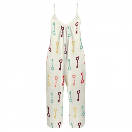 Pleated Cami Pocket Wide Leg Jumpsuit