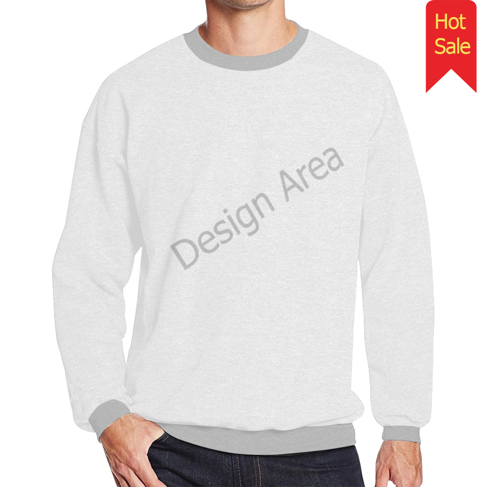 Men's Oversized Fleece Crew Sweatshirt (Model H18)