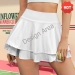 High Waist Layered Ruffle Pockets Sports Skirt