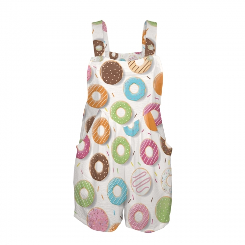 Women's Pocket Bib Short Romper