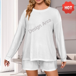 Women's Long Sleeve&Tether Shorts Pajama Set
