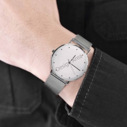 Men's Steel Bracelet Watch Without Numbers