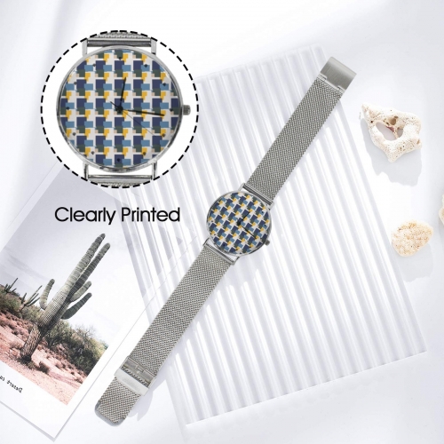 Men's Steel Bracelet Watch Without Numbers