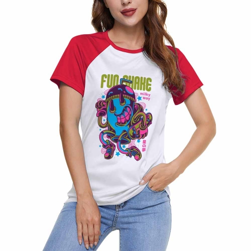 Women's Raglan T-Shirt (Front Side Printing)