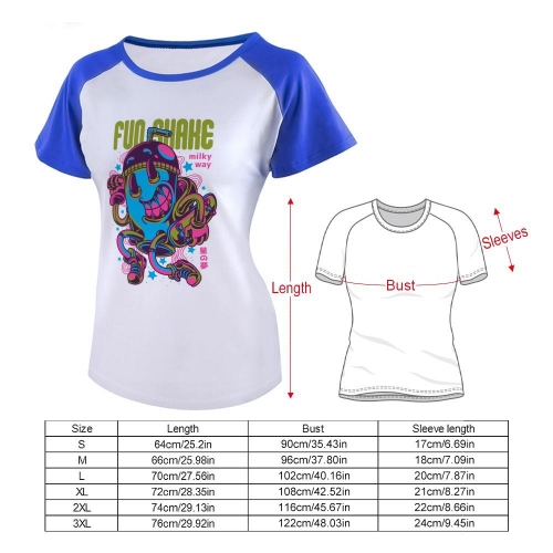 Women's Raglan T-Shirt (Front Side Printing)